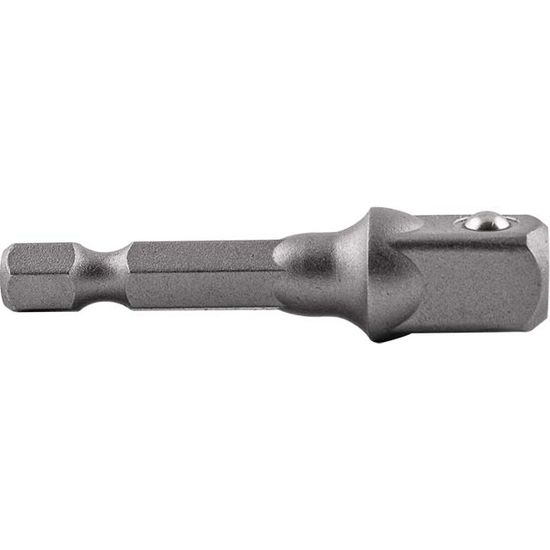 Socket Adaptor 3/8'm Sq X 50mm 1/4'm Hex Shank Carded